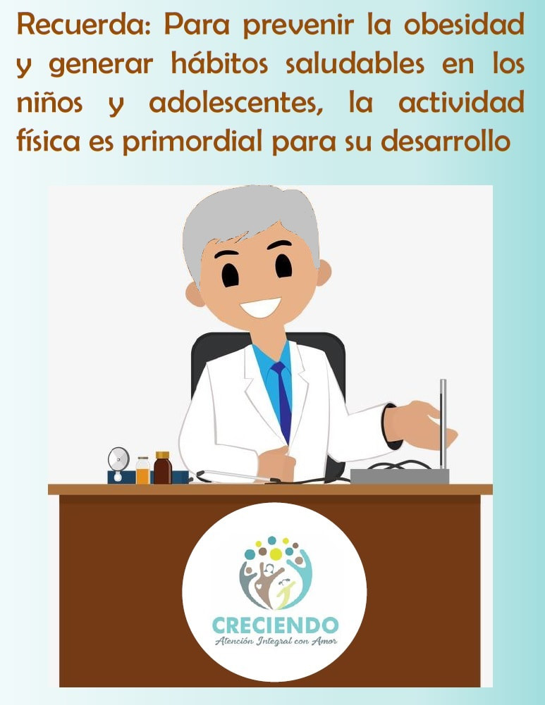 Tip del Dr. Trujillo: para prevenir la obesidad y generar hábitos saludables en niños y adolescentes, la actividad física es primordial para su desarrollo.