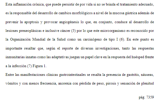 Página 5 del artículo científico sobre microbiota intestinal y Helicobacter pylori en niños (Ciencia Latina, 2023).